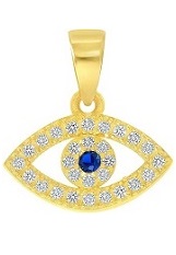 stunning tiny blue evil eye gold baby charm